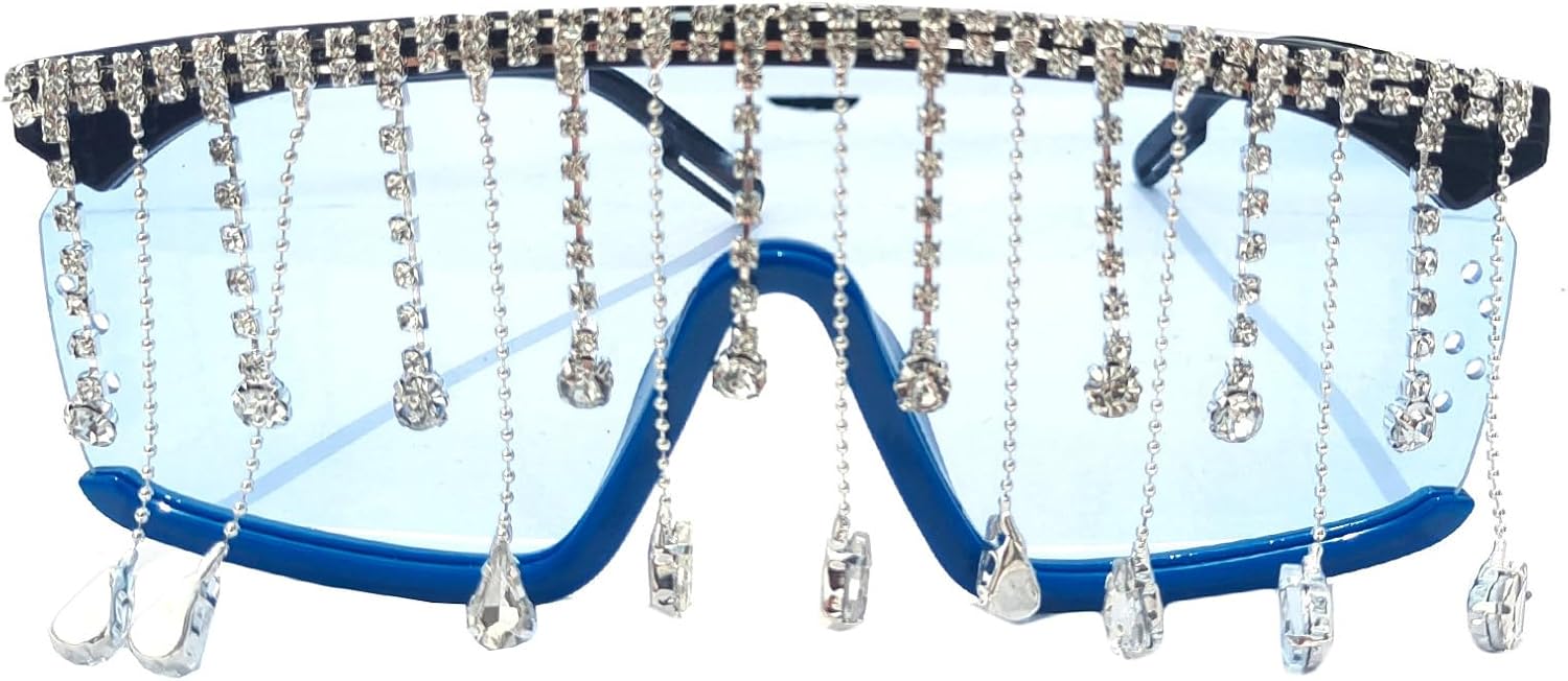 Солнцезащитные очки Helena Flat Top Diamond для женщин, блестящие хрустальные солнцезащитные очки с кисточкой, женские солнцезащитные очки с жемчугом и стразами для вечеринок, Blue
Солнцезащитные очки Helena Flat Top Diamond для женщин, блестящие хрустальные солнцезащитные очки с кисточкой, женские солнцезащитные очки с жемчугом и стразами для вечеринок, Blue