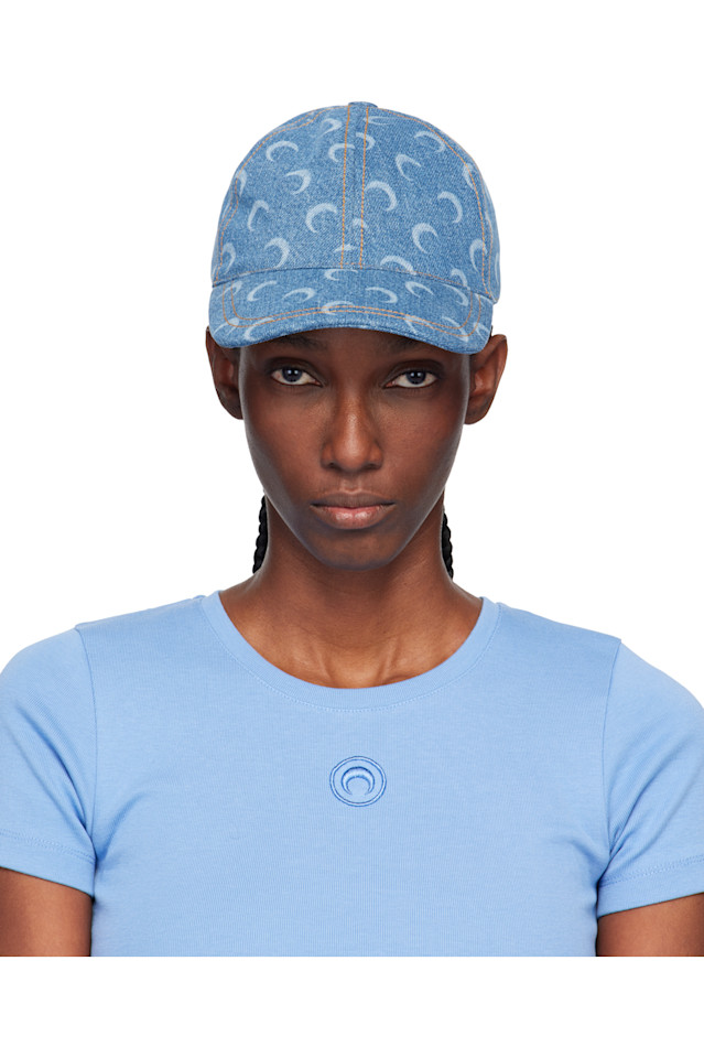 Marine Serre Бейсболка Blue moon laser denim
Marine Serre Бейсболка Blue moon laser denim