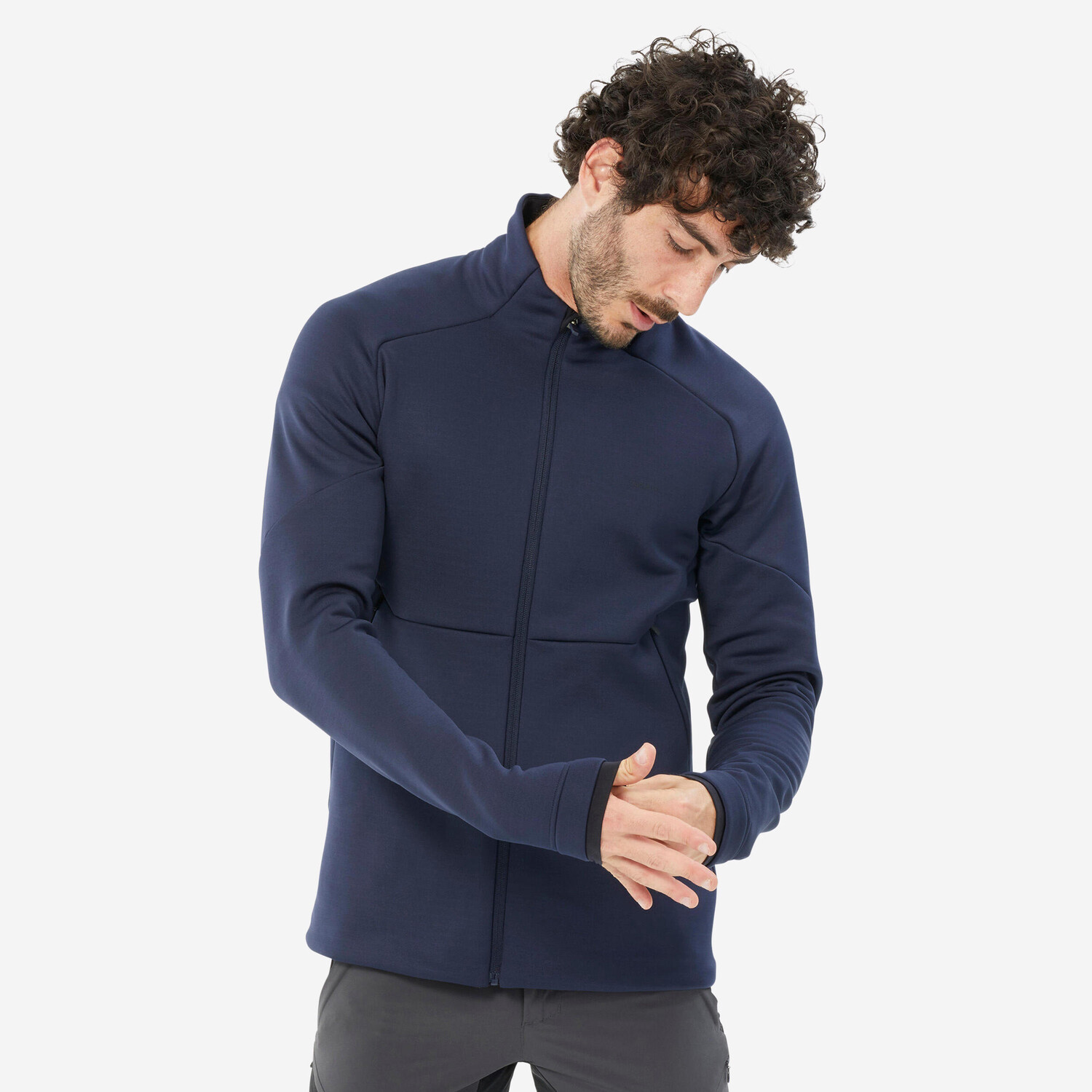 Мужская флисовая куртка для походов MH520 - синяя Quechua