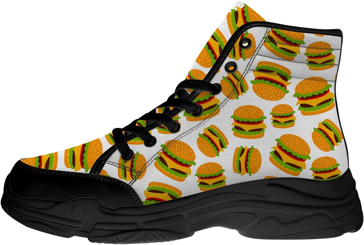 Высокие кеды с принтом гамбургера для мужчин и женщин, кеды на шнуровке с 3D рисунком, парусиновая платформа, подарки для него и нее Generic, зеленый/оранжевый
Высокие кеды с принтом гамбургера для мужчин и женщин, кеды на шнуровке с 3D рисунком, парусиновая платформа, подарки для него и нее Generic, зеленый/оранжевый