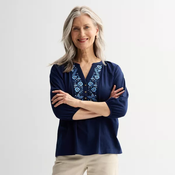 Женская вышитая кофточка-хенли Croft & Barrow, цвет seattle navy
Женская вышитая кофточка-хенли Croft & Barrow, цвет seattle navy