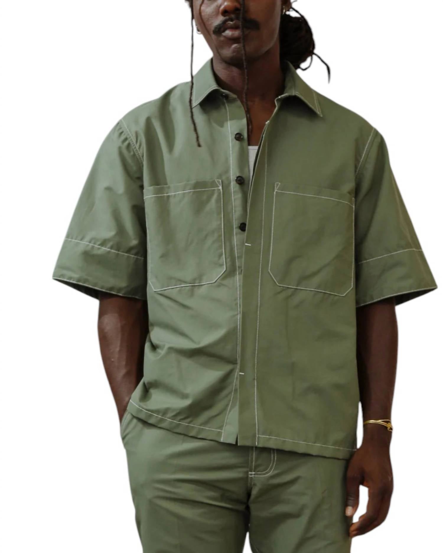 Укороченная рубашка в цвете Deep Sage BTFL-life
Укороченная рубашка в цвете Deep Sage BTFL-life