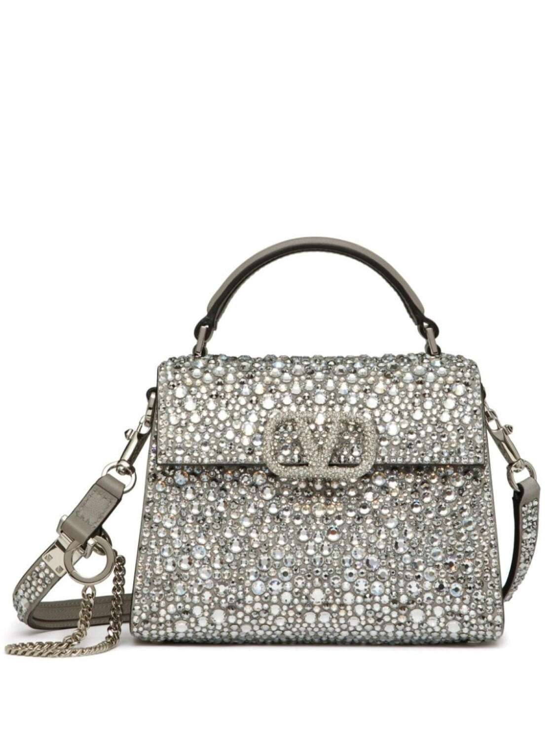 Valentino Garavani мини-сумка VSling с кристаллами, серебристый
Valentino Garavani мини-сумка VSling с кристаллами, серебристый