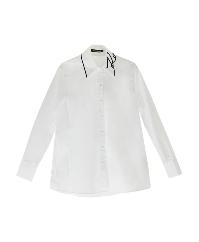 Рубашка из поплина с фирменным воротником Karl Lagerfeld, белый
Рубашка из поплина с фирменным воротником Karl Lagerfeld, белый