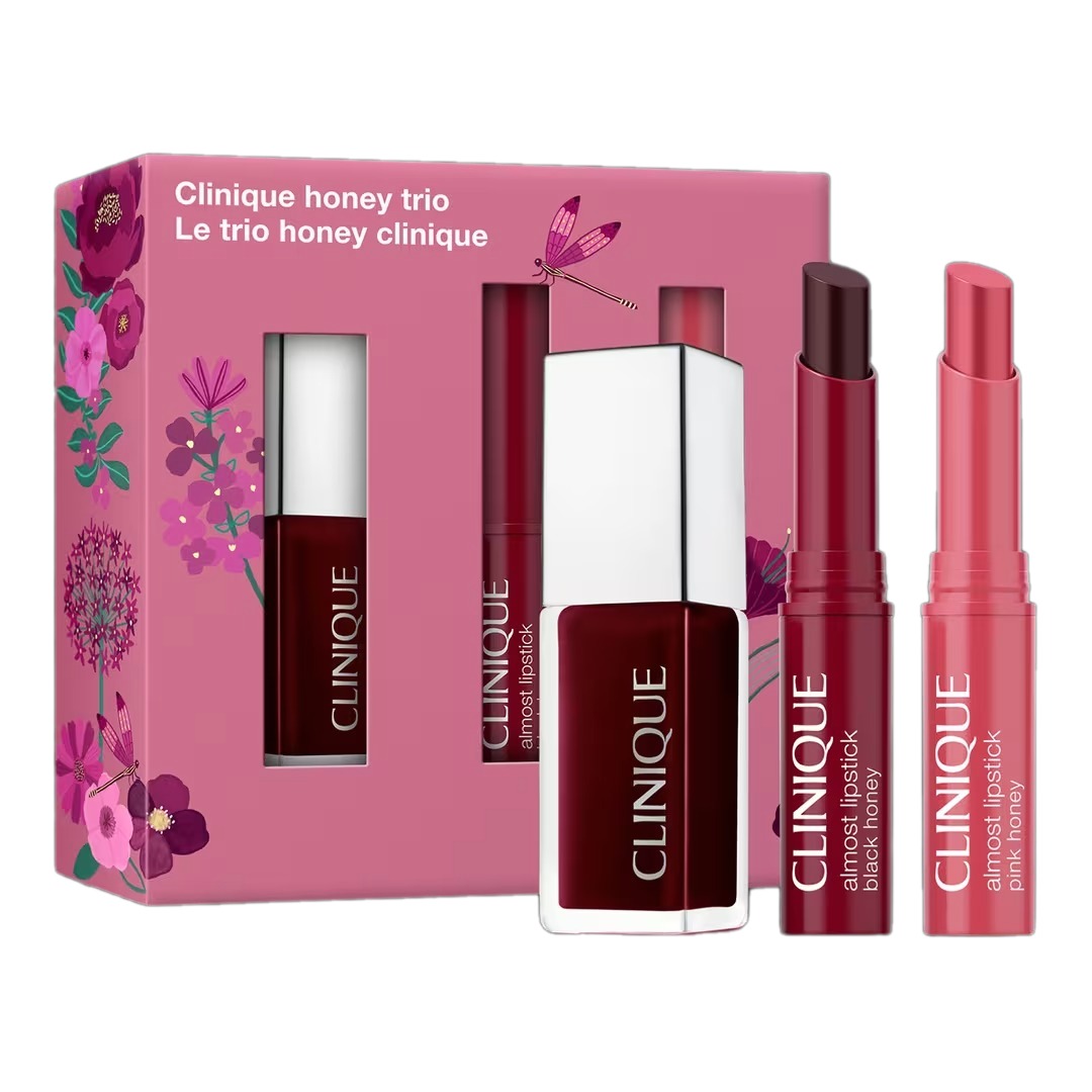 Набор губных помад Clinique Honey Lip Trio, 3 предмета
Набор губных помад Clinique Honey Lip Trio, 3 предмета
