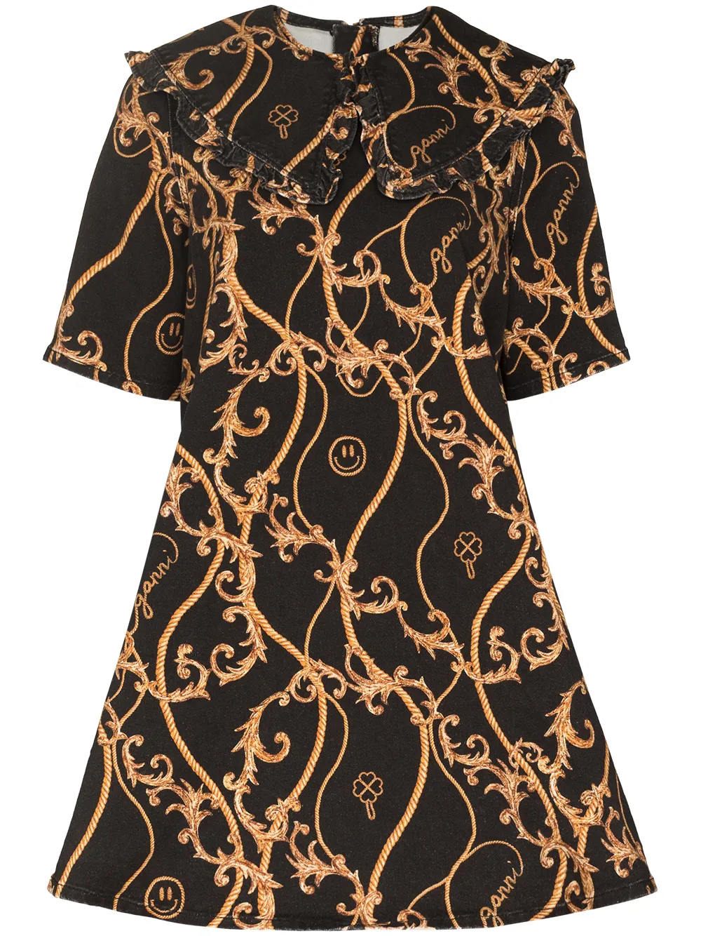 Джинсовое платье мини с принтом GANNI, черный
Джинсовое платье мини с принтом GANNI, черный