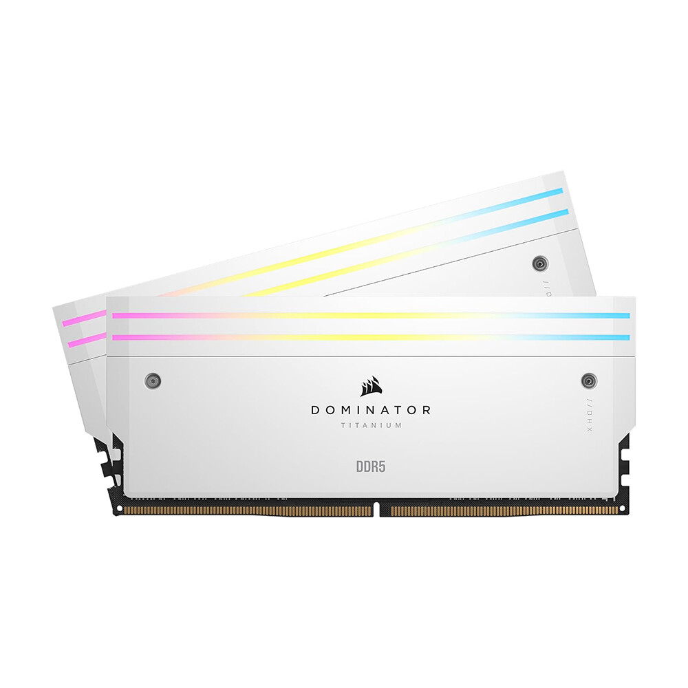 Оперативная память Corsair Dominator Titanium RGB, 64 ГБ (2x32), DDR5, CL32, 6400 МГц, CMP64GX5M2B6400C32W, белый
Оперативная память Corsair Dominator Titanium RGB, 64 ГБ (2x32), DDR5, CL32, 6400 МГц, CMP64GX5M2B6400C32W, белый