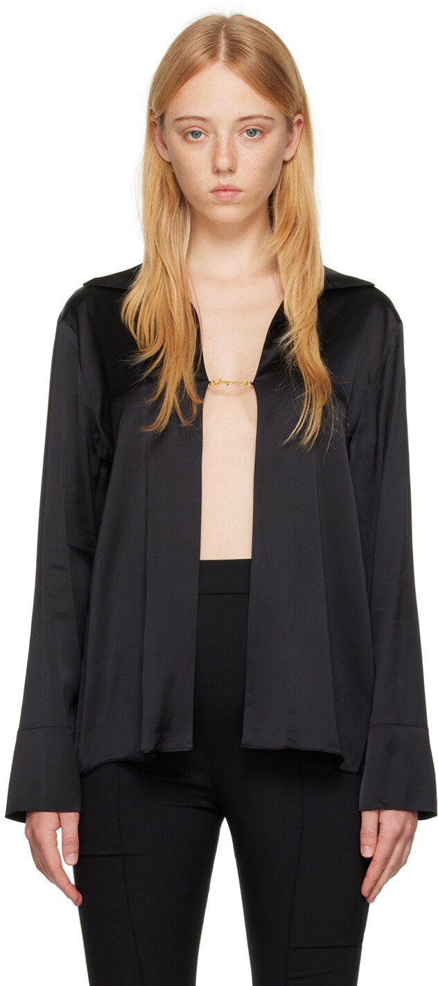 Черная рубашка Le Papier 'La Chemise Notte' Jacquemus
Черная рубашка Le Papier 'La Chemise Notte' Jacquemus