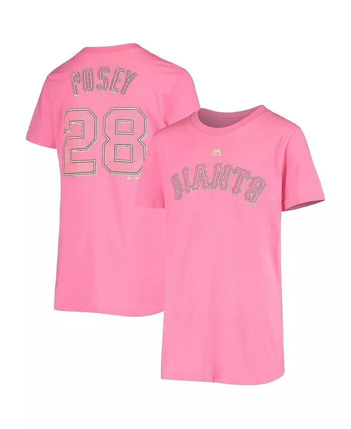 Розовая футболка Big Girls Buster Posey San Francisco Giants с именем и номером команды Majestic, розовый
Розовая футболка Big Girls Buster Posey San Francisco Giants с именем и номером команды Majestic, розовый