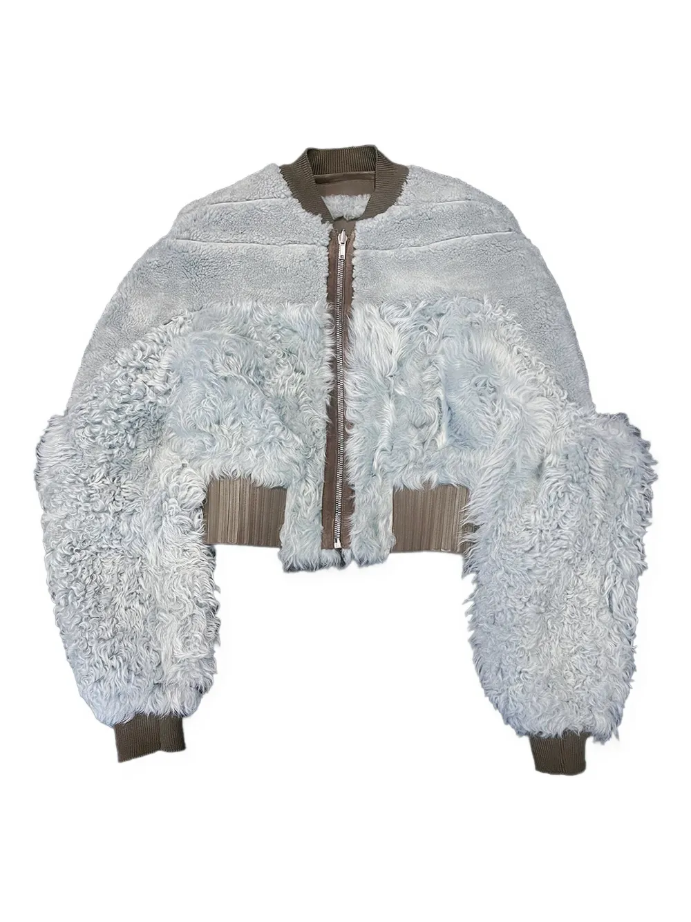 Бомбер из овчины Rick Owens, зеленый
Бомбер из овчины Rick Owens, зеленый