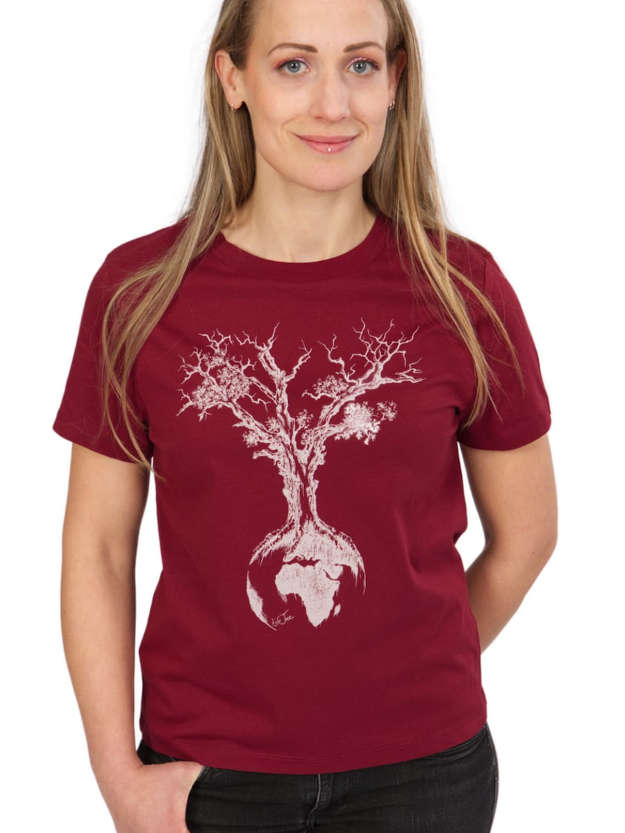Рубашка Life-Tree Organic Fairwear Weltenbaum, бургундия
Рубашка Life-Tree Organic Fairwear Weltenbaum, бургундия