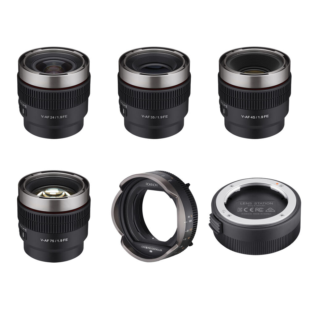 Комплект Rokinon Cine AF T1.9 Full Frame с 4 объективами, профессиональным контроллером и станцией для объективов (24/35/45/75 мм, Sony E)
Комплект Rokinon Cine AF T1.9 Full Frame с 4 объективами, профессиональным контроллером и станцией для объективов (24/35/45/75 мм, Sony E)