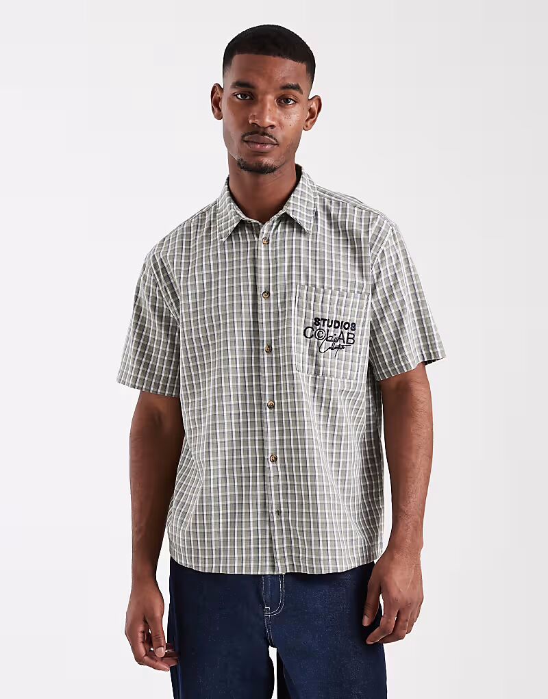 Свободная клетчатая рубашка зеленого цвета с вышивкой на груди Asos Design
Свободная клетчатая рубашка зеленого цвета с вышивкой на груди Asos Design