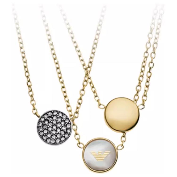 EMPORIO ARMANI Золотое ожерелье из нержавеющей стали для женщин
EMPORIO ARMANI Золотое ожерелье из нержавеющей стали для женщин