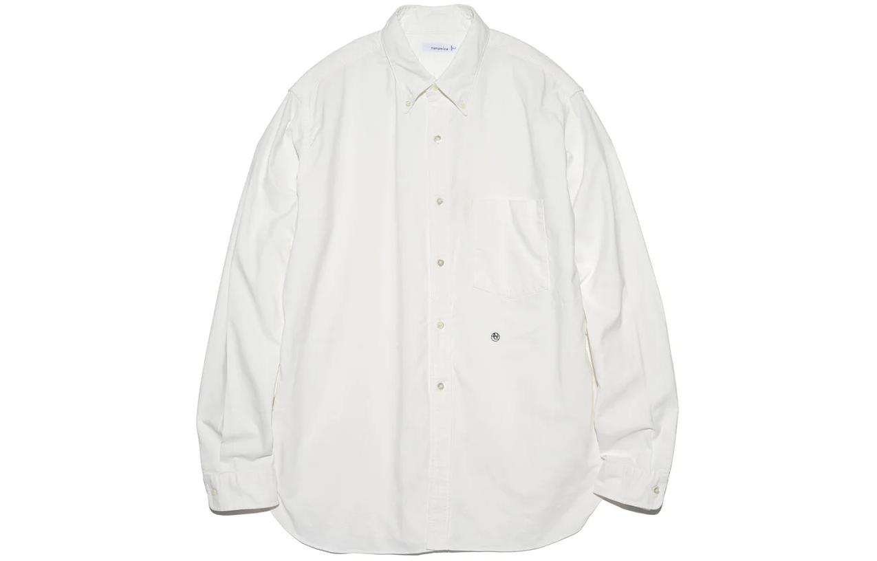Рубашка с длинным рукавом с вышитым логотипом Nanamica, белый
Рубашка с длинным рукавом с вышитым логотипом Nanamica, белый