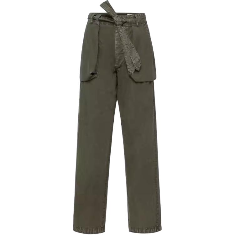 Хлопковые брюки-карго с поясом R13, оливковый зеленый
Хлопковые брюки-карго с поясом R13, оливковый зеленый