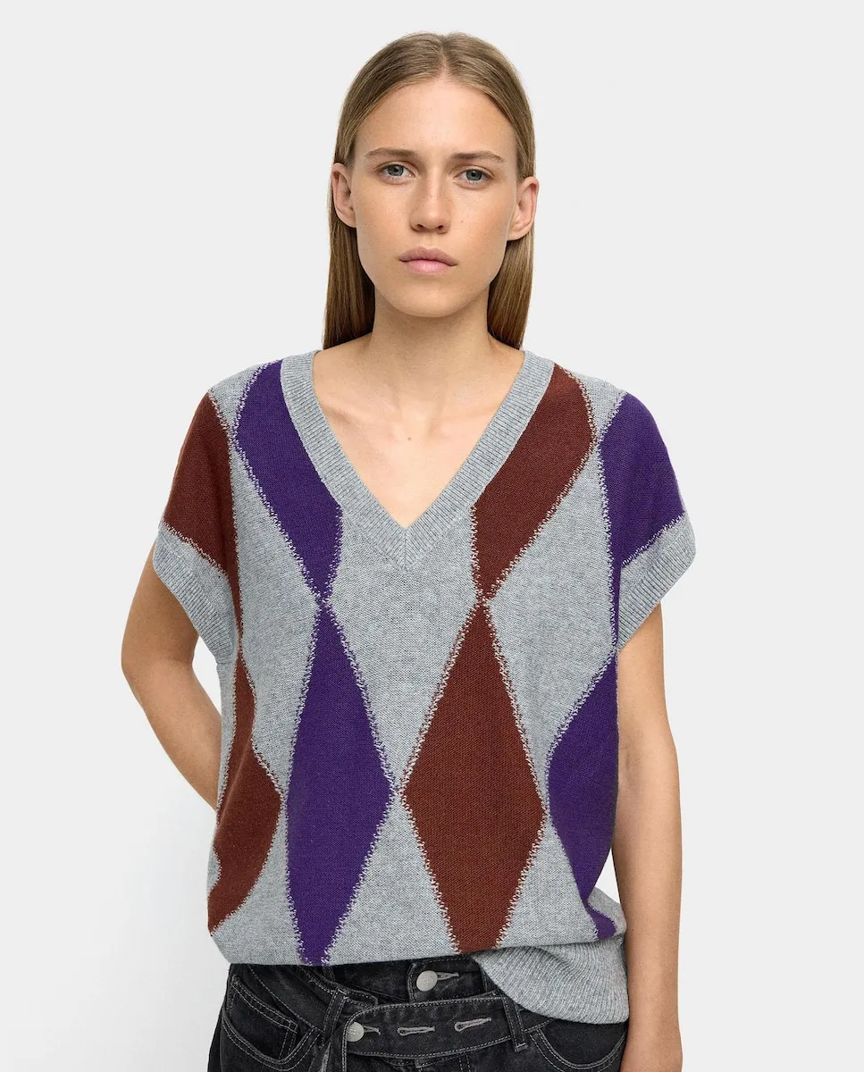 Женский трикотажный жилет с ромбовидным узором Parfois, мультиколор
Женский трикотажный жилет с ромбовидным узором Parfois, мультиколор