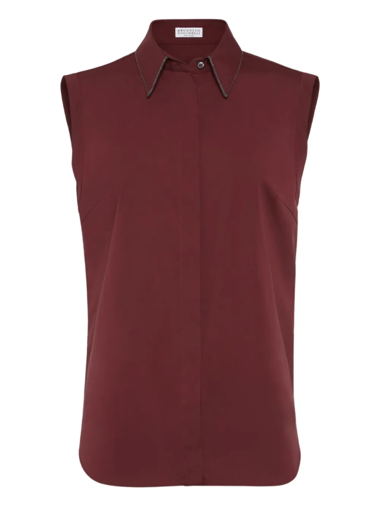 Поплиновая рубашка без рукавов Brunello Cucinelli, красный
Поплиновая рубашка без рукавов Brunello Cucinelli, красный