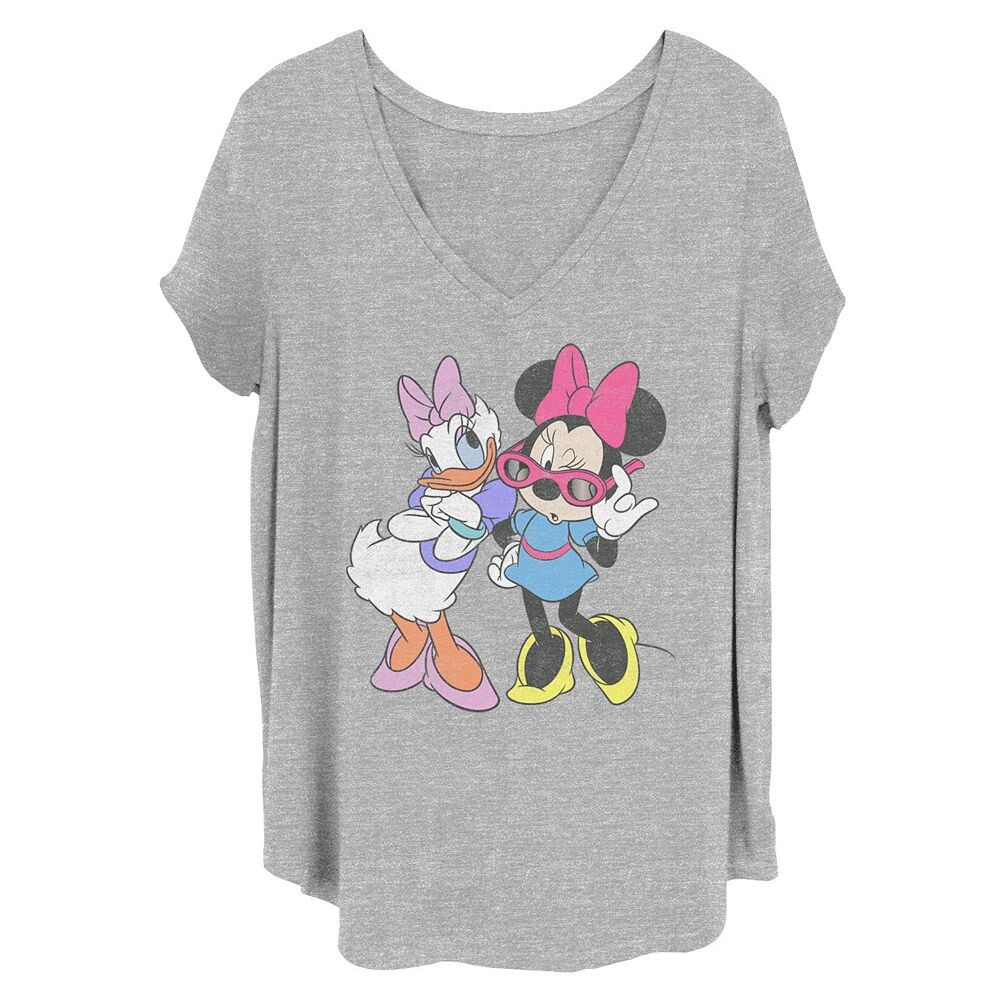 Модная детская футболка больших размеров с рисунком Disney's Daisy Duck & Minnie Mouse, цвет Heather Gray 
Модная детская футболка больших размеров с рисунком Disney's Daisy Duck & Minnie Mouse, цвет Heather Gray