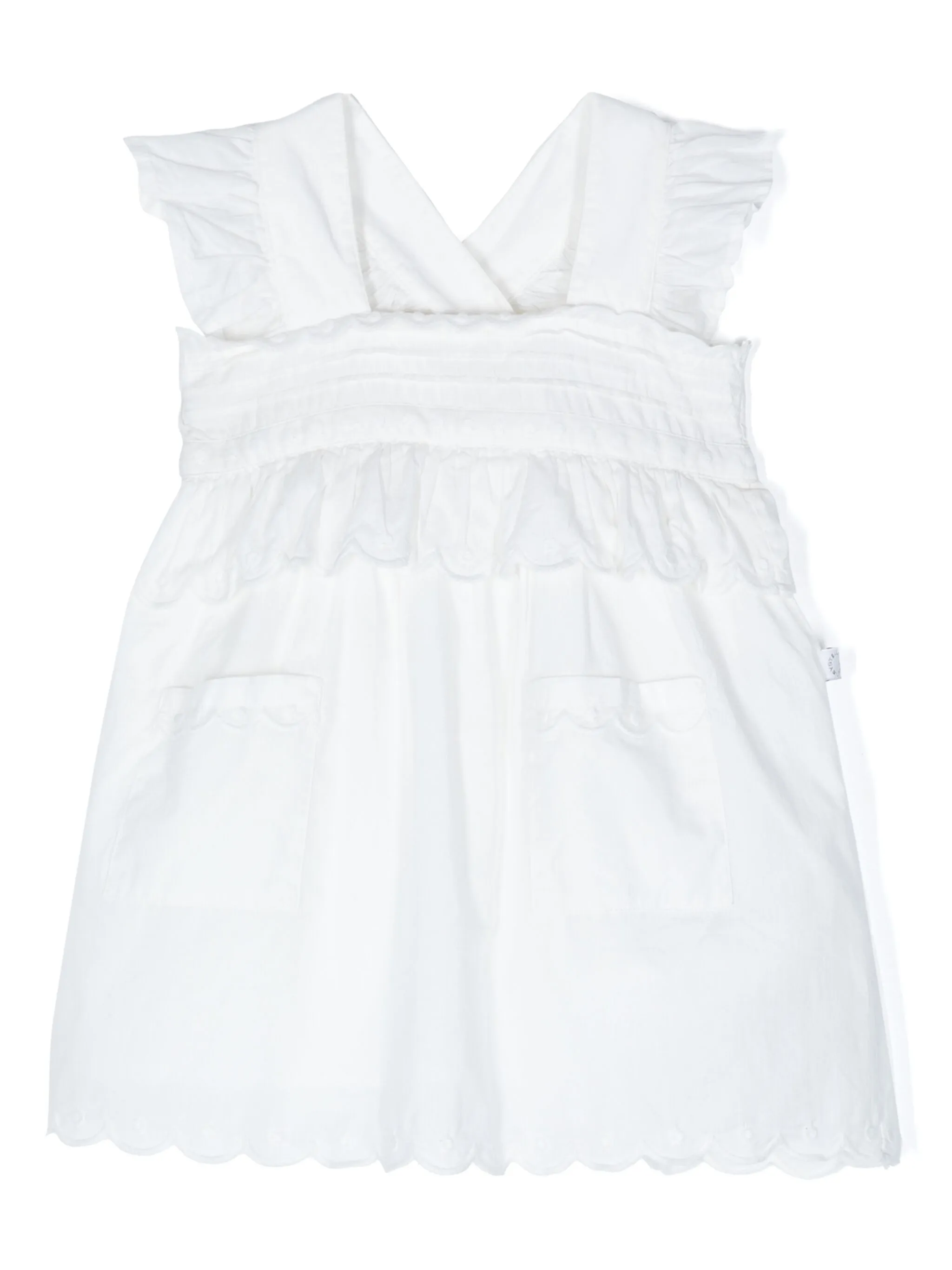 Платье с английской вышивкой Stella Mccartney Kids, белый
Платье с английской вышивкой Stella Mccartney Kids, белый