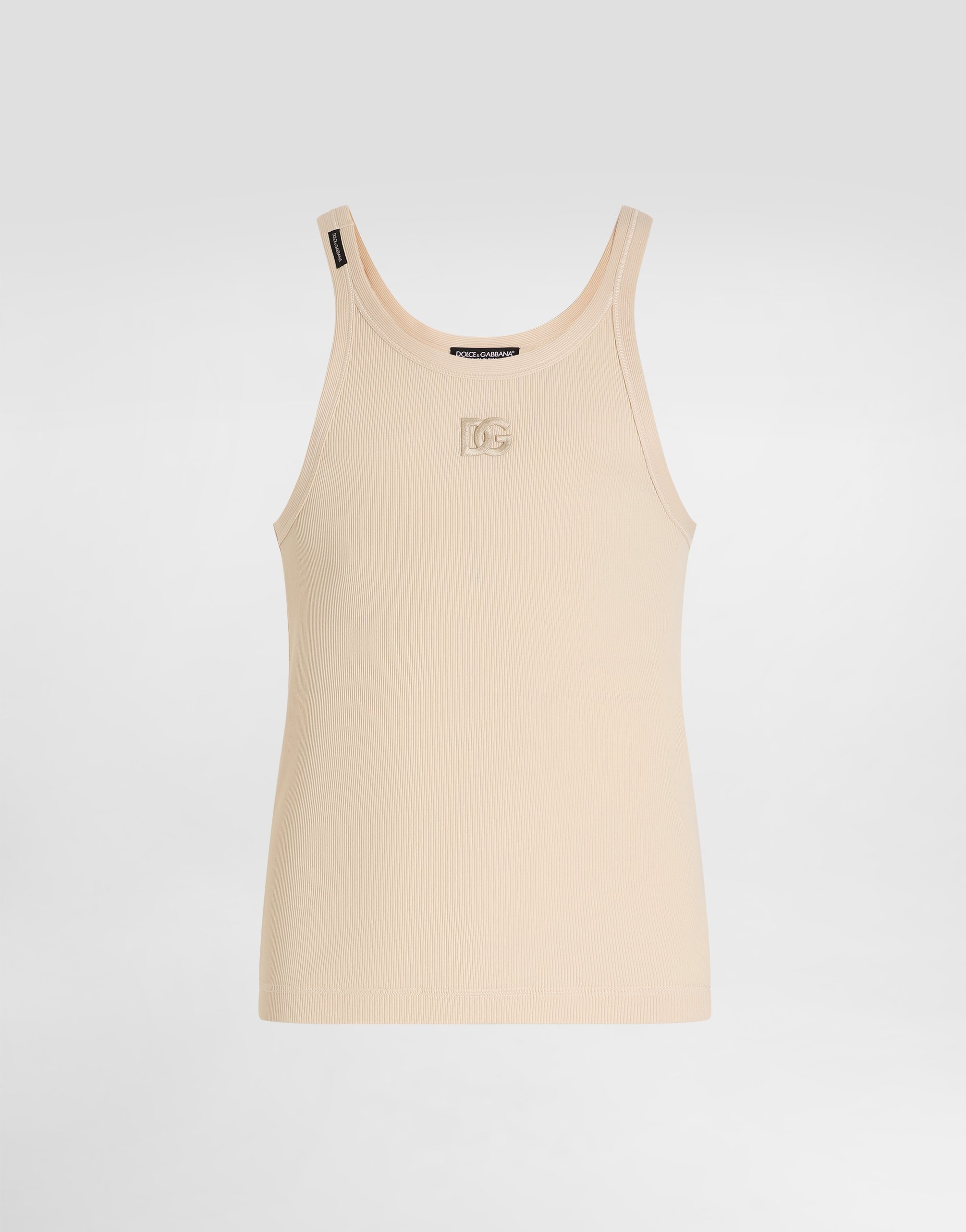 Хлопковая майка в рубчик Dolce & Gabbana, бежевый
Хлопковая майка в рубчик Dolce & Gabbana, бежевый