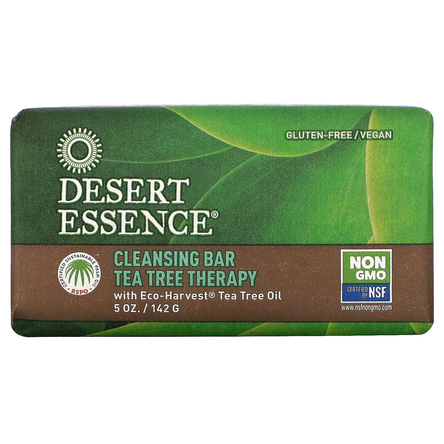 Desert Essence, очищающее мыло с маслом чайного дерева, 142 г (5 унций)
Desert Essence, очищающее мыло с маслом чайного дерева, 142 г (5 унций)
