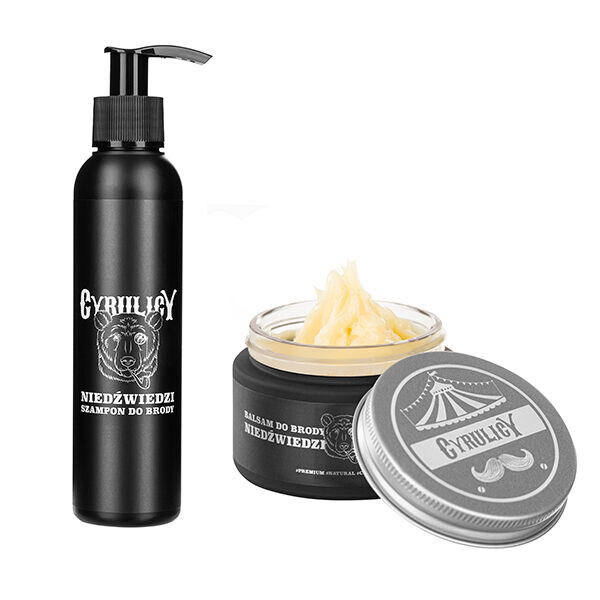 Cyrulicy Linia Niedźwiedzia набор: шампунь для бороды, 150 мл + бальзам для бороды, 50 мл
Cyrulicy Linia Niedźwiedzia набор: шампунь для бороды, 150 мл + бальзам для бороды, 50 мл