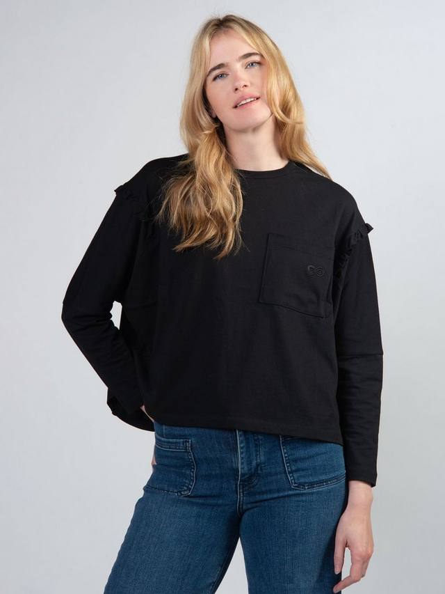 Топ с оборкой маринер Cape Cove, черный
Топ с оборкой маринер Cape Cove, черный