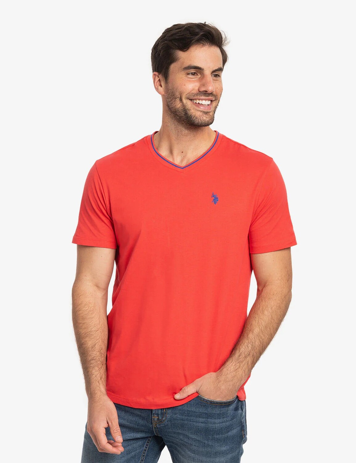 Футболка U.S. Polo Assn. Tipped V-neck Jersey, красный
Футболка U.S. Polo Assn. Tipped V-neck Jersey, красный
