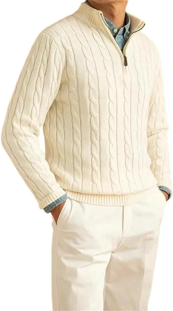 Мужской свитер с высоким воротником и молнией, текстурированный, из смесовой шерсти, в винтажном корейском стиле
Мужской свитер с высоким воротником и молнией, текстурированный, из смесовой шерсти, в винтажном корейском стиле