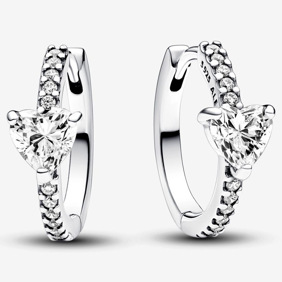 Серьги Pandora Sparkling Heart, серебро
Серьги Pandora Sparkling Heart, серебро