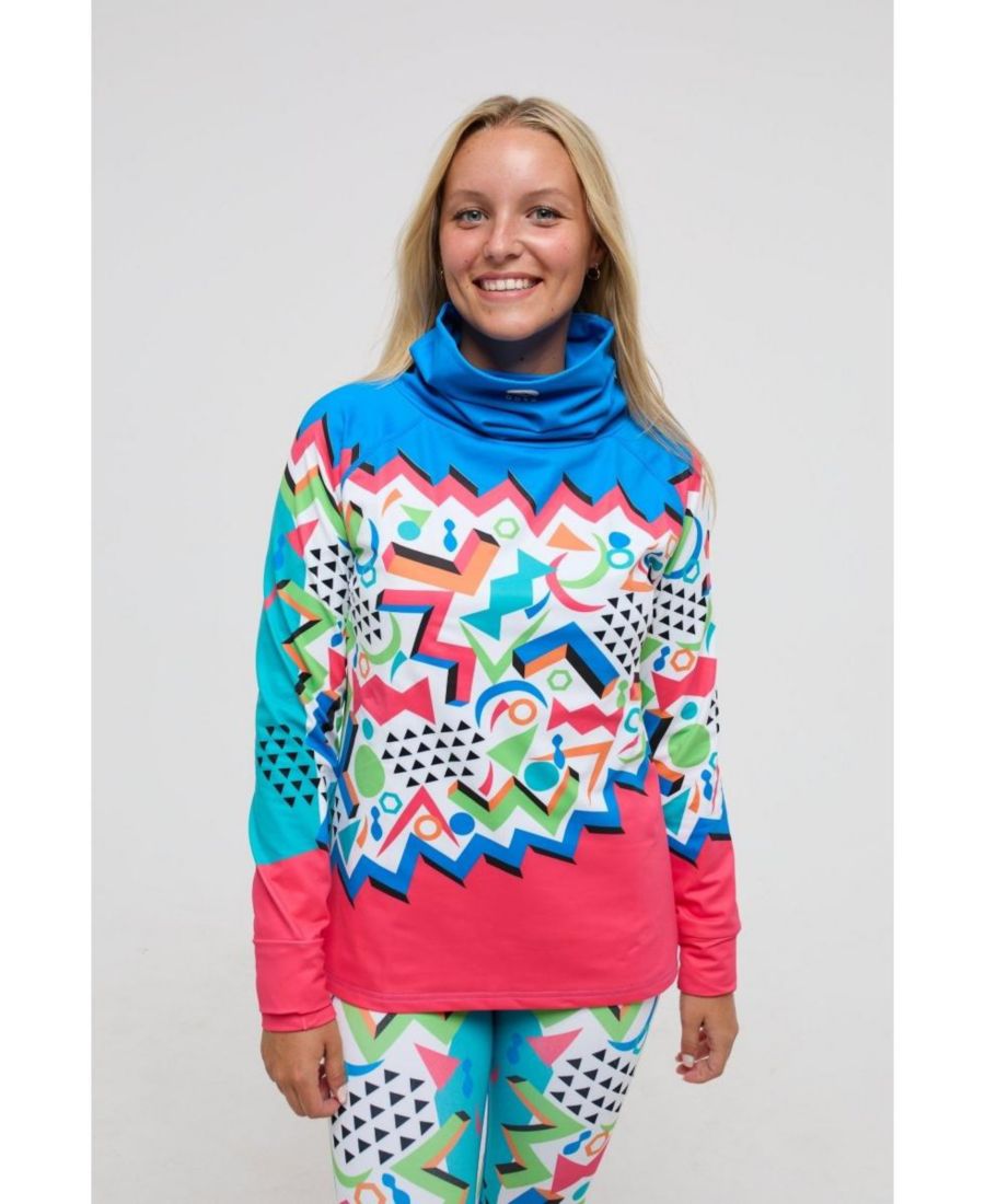 Женская термофутболка с высоким воротником - Nuts OOSC, Colorful geometric pattern
Женская термофутболка с высоким воротником - Nuts OOSC, Colorful geometric pattern