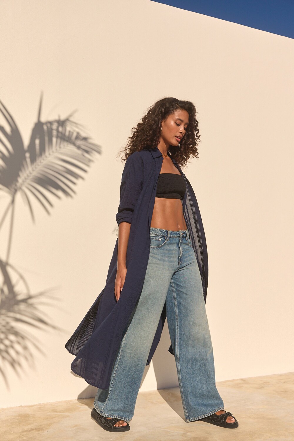 Пляжная рубашка макси Next, синий
Пляжная рубашка макси Next, синий