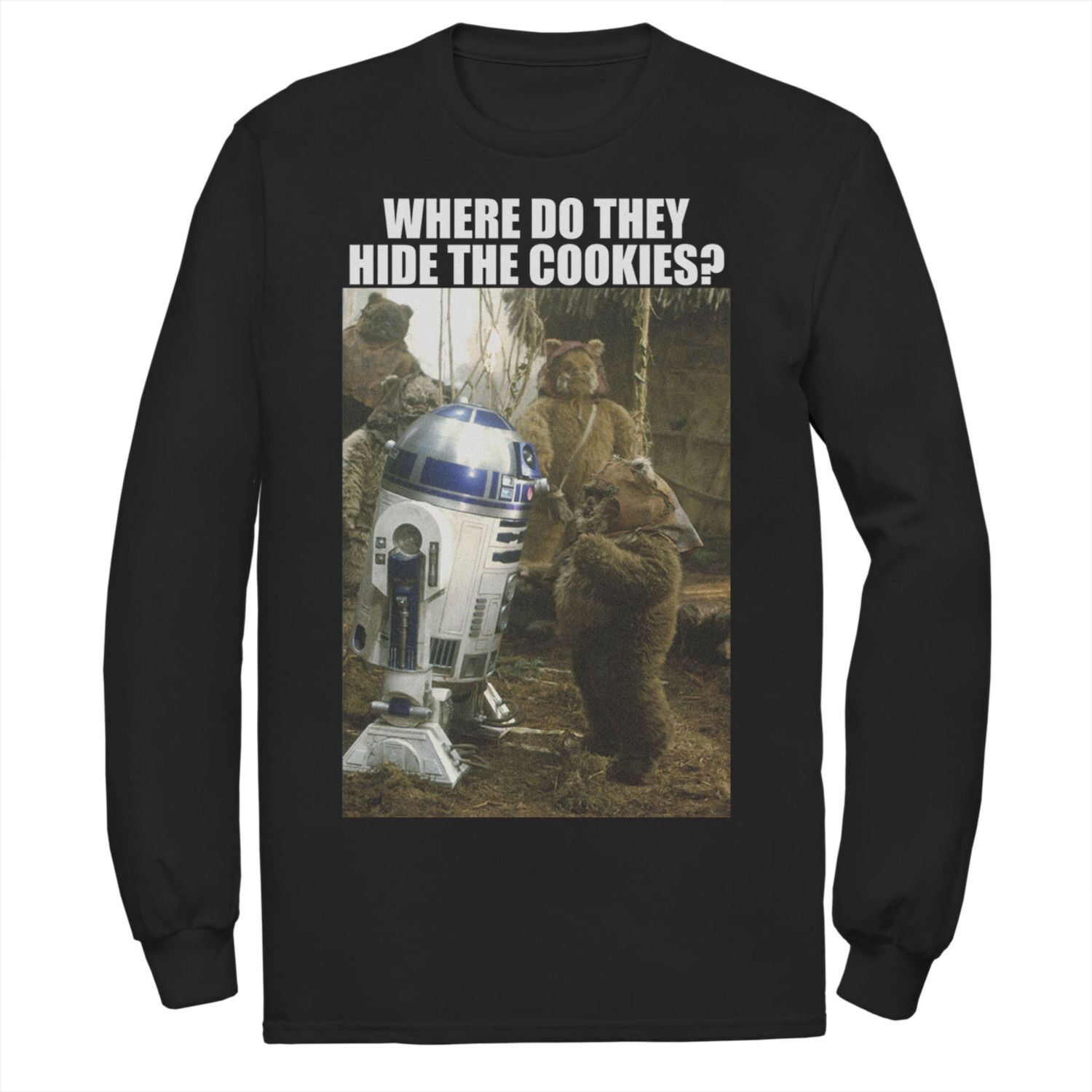 Мужская футболка «Звездные войны» R2-D2 и эвок «Где они прячут печенье» Licensed Character
Мужская футболка «Звездные войны» R2-D2 и эвок «Где они прячут печенье» Licensed Character