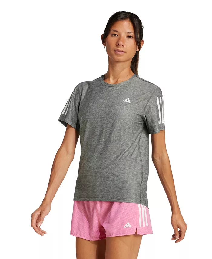 Женская беговая футболка The Run с коротким рукавом adidas, серый 
Женская беговая футболка The Run с коротким рукавом adidas, серый