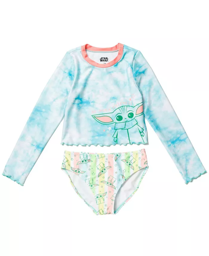 Детский комплект для плавания: топ-рашгард и бикини-трусы Yoda Star Wars, синий
Детский комплект для плавания: топ-рашгард и бикини-трусы Yoda Star Wars, синий