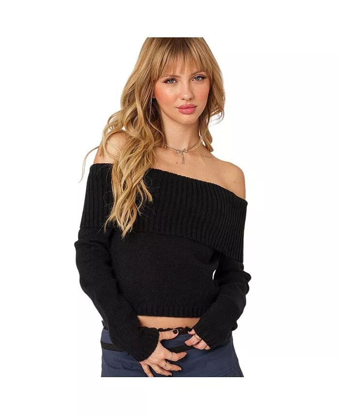 Женский трикотажный топ Tamara Fold Over Edikted, черный
Женский трикотажный топ Tamara Fold Over Edikted, черный