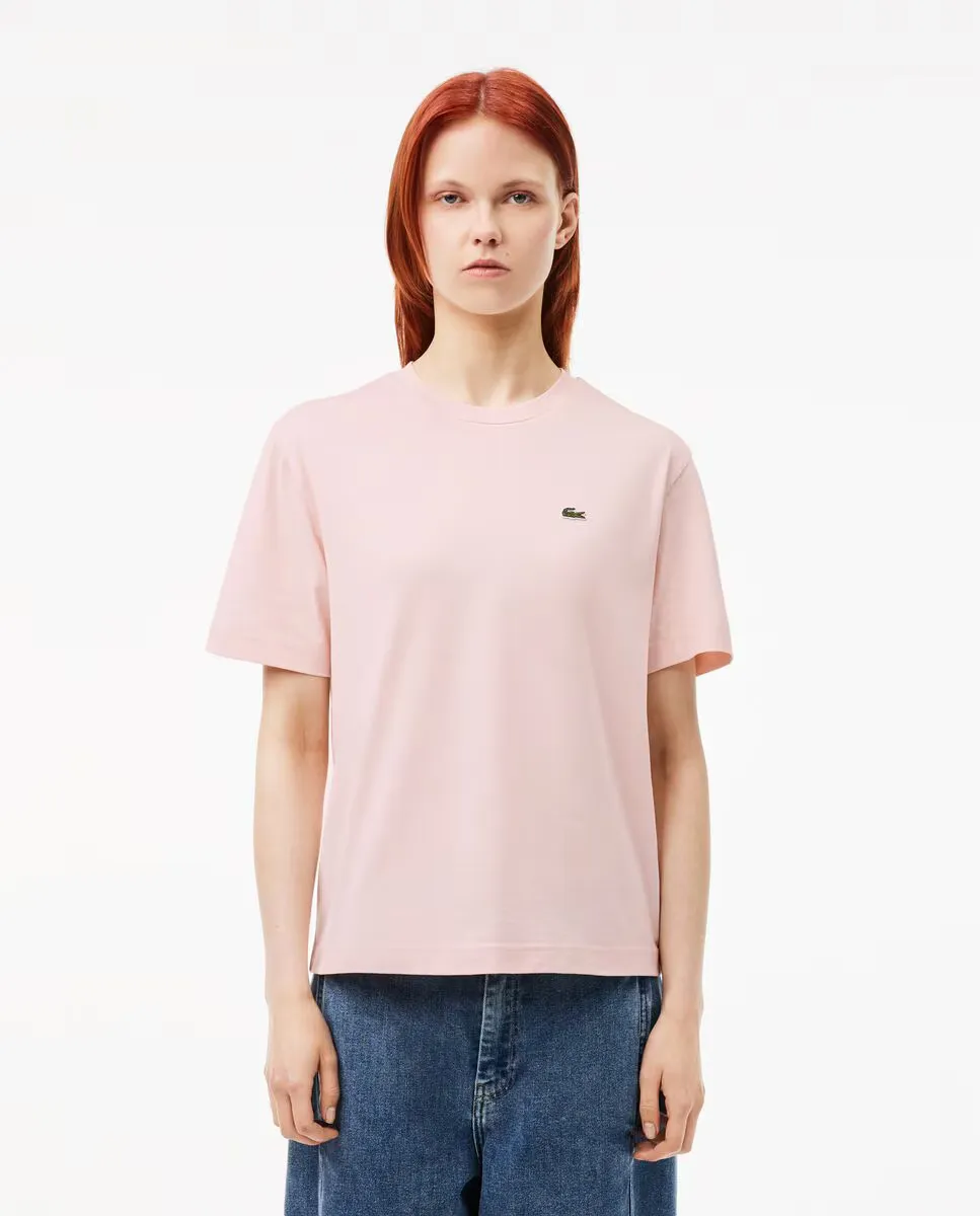 Свободная женская футболка из мягкого хлопка с короткими рукавами Lacoste, розовый
Свободная женская футболка из мягкого хлопка с короткими рукавами Lacoste, розовый