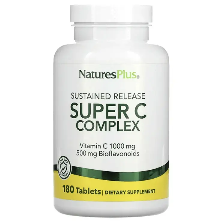 Комплекс Super C с замедленным высвобождением, 180 таблеток, NaturesPlus
Комплекс Super C с замедленным высвобождением, 180 таблеток, NaturesPlus