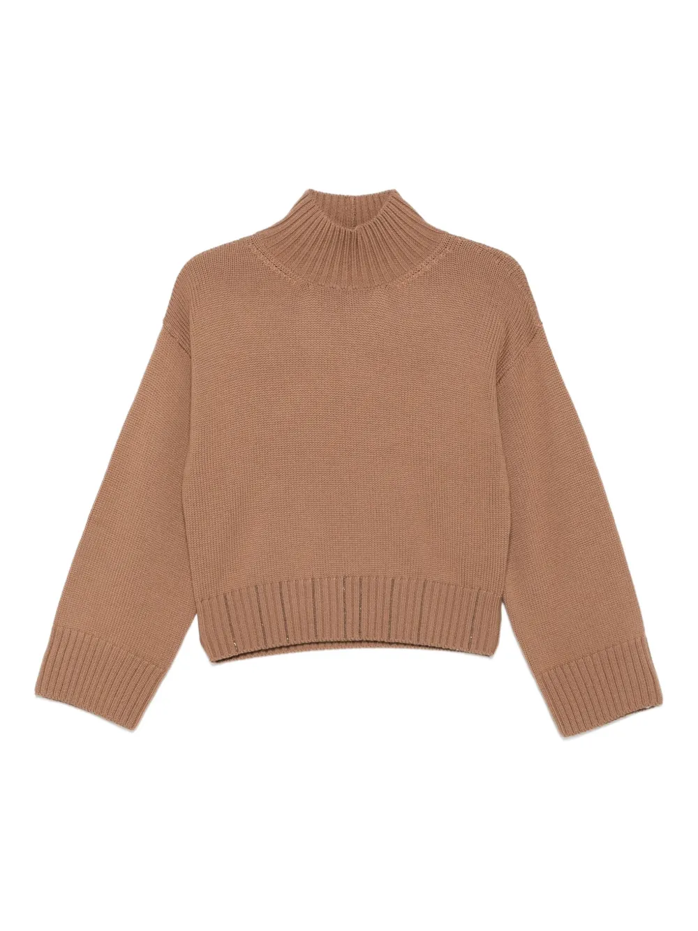 Шерстяной свитер с высоким воротом Fabiana Filippi, коричневый 
Шерстяной свитер с высоким воротом Fabiana Filippi, коричневый