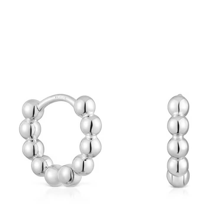 Серьги-кольца Tous Gloss Small, 10 мм, серебро 
Серьги-кольца Tous Gloss Small, 10 мм, серебро