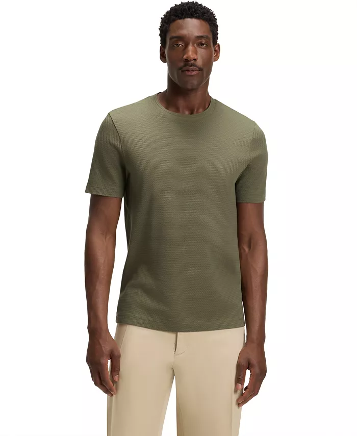 Мужская футболка Bubble-Jacquard с фактурным узором Hugo Boss, зеленый
Мужская футболка Bubble-Jacquard с фактурным узором Hugo Boss, зеленый