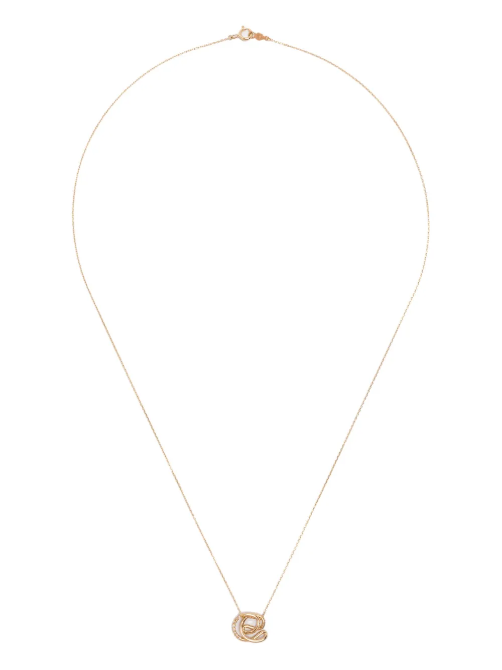 Бриллиантовое колье с буквой E из 18-каратного желтого золота Charlotte Chesnais, золотой 
Бриллиантовое колье с буквой E из 18-каратного желтого золота Charlotte Chesnais, золотой