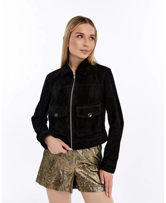 Женская укороченная замшевая куртка Furniq UK, черный
Женская укороченная замшевая куртка Furniq UK, черный