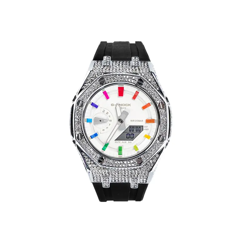 G Shock GA 2100 40mm Casio, rainbow starburst (серебро full diamond черный)
G Shock GA 2100 40mm Casio, rainbow starburst (серебро full diamond черный)