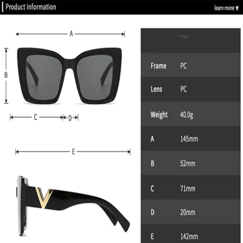 Модные солнцезащитные очки в винтажном стиле, черные, большого размера, женские солнцезащитные очки с защитой от УФ-излучения UV400 MTZJH, C1 Black Black
Модные солнцезащитные очки в винтажном стиле, черные, большого размера, женские солнцезащитные очки с защитой от УФ-излучения UV400 MTZJH, C1 Black Black