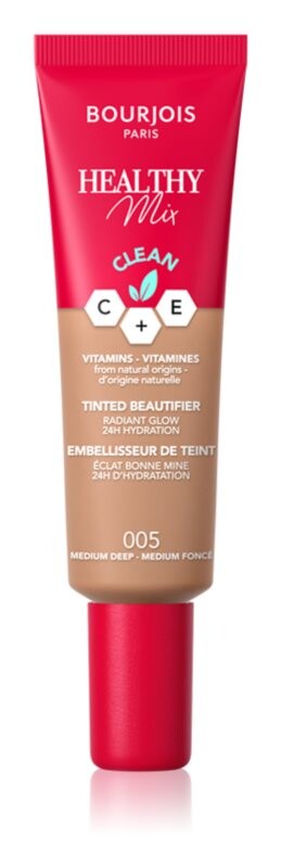 Легкая основа с увлажняющим эффектом Bourjois Healthy Mix, оттенок 005 Medium Deep 30 мл 
Легкая основа с увлажняющим эффектом Bourjois Healthy Mix, оттенок 005 Medium Deep 30 мл