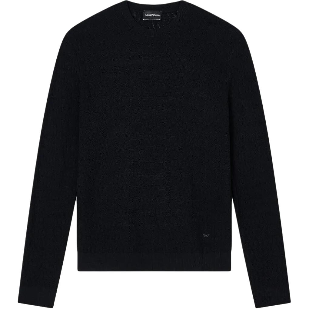 Фактурный свитер с круглым вырезом EMPORIO ARMANI, черный
Фактурный свитер с круглым вырезом EMPORIO ARMANI, черный
