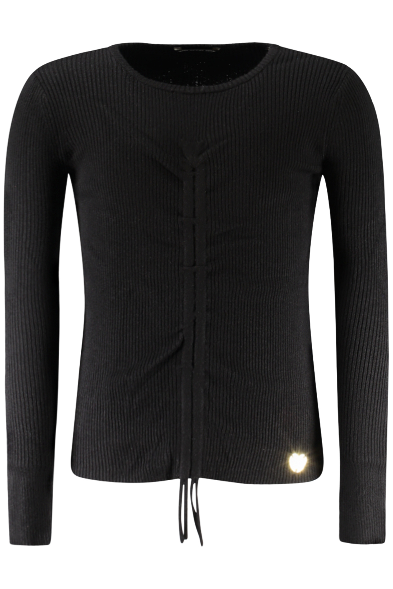 Джемпер детский Guess Jeans с круглым вырезом присборенная, черный 
Джемпер детский Guess Jeans с круглым вырезом присборенная, черный