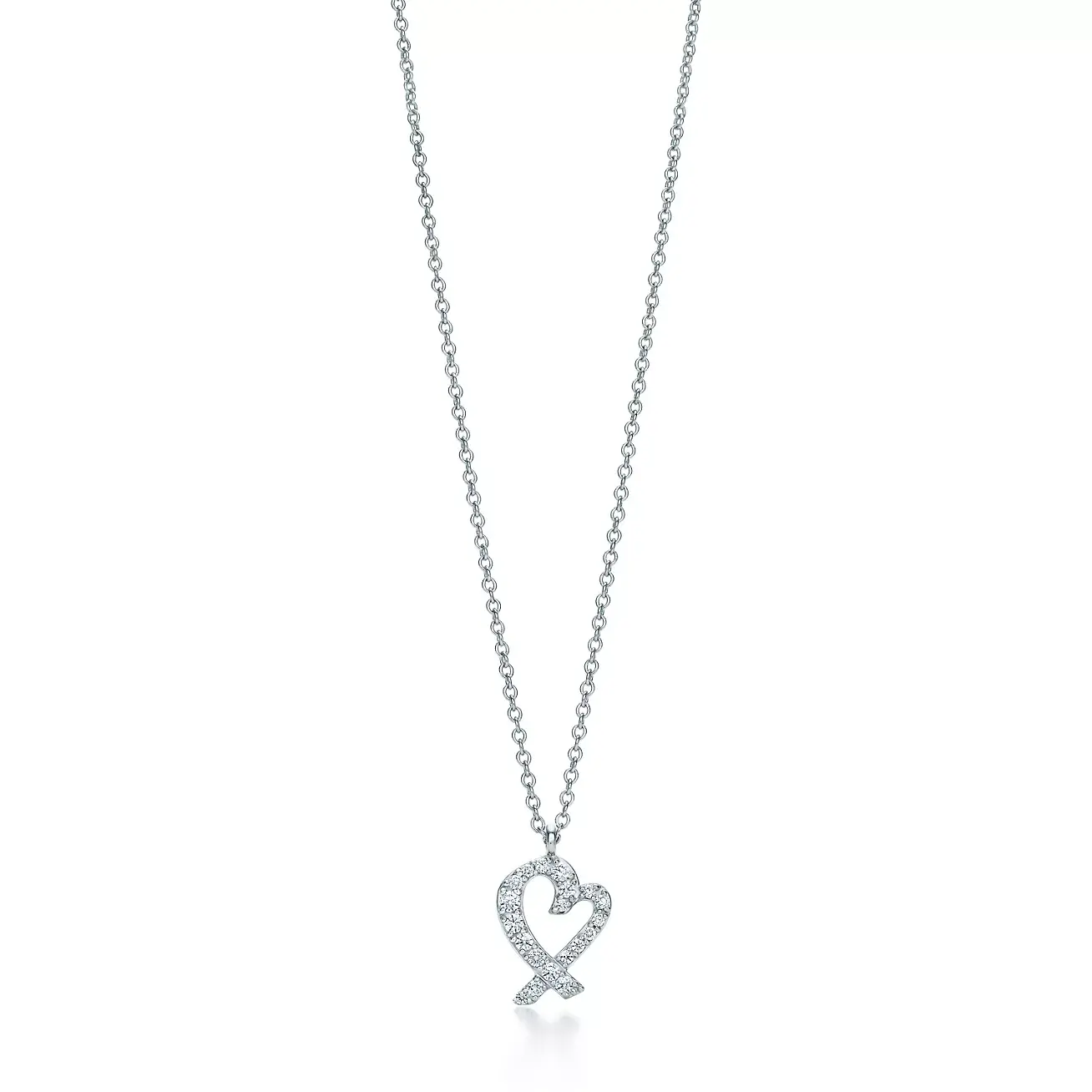 Колье Tiffany & Co. x Paloma Picasso Loving Heart, белое золото/бриллианты
Колье Tiffany & Co. x Paloma Picasso Loving Heart, белое золото/бриллианты